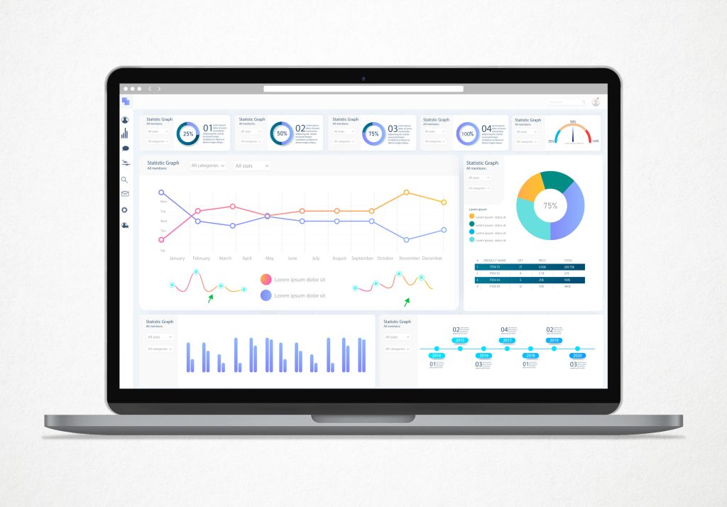 Rooted Design Marketing Dashboard Mock-up