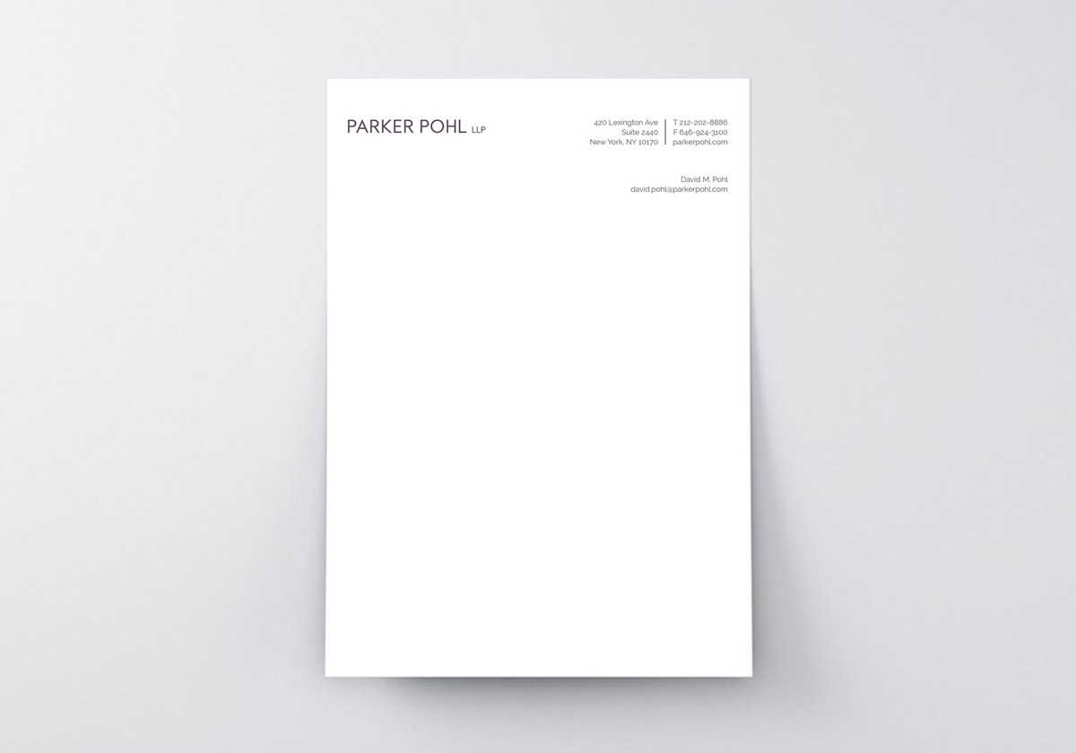 Image of Parker Pohl LLC Letterhead
