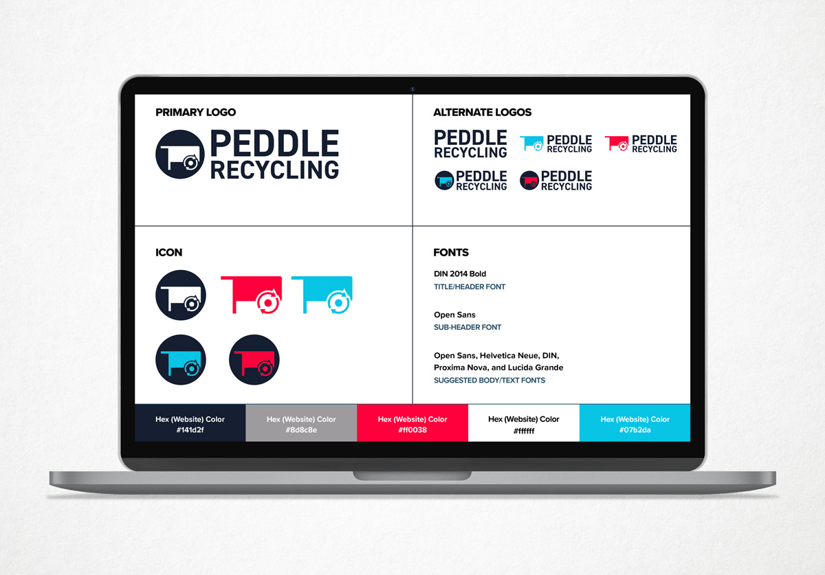 Peddle Recycling Branding Guide